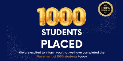 New Milestone Achieved!!  Itâ€™s an honor to inform you that we have crossed the milestone of placing 1000 students in our job-leading courses.